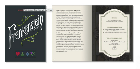 Mary Shelley's Frankenstein Cards - A Monster Deck of 7 Different Card Games