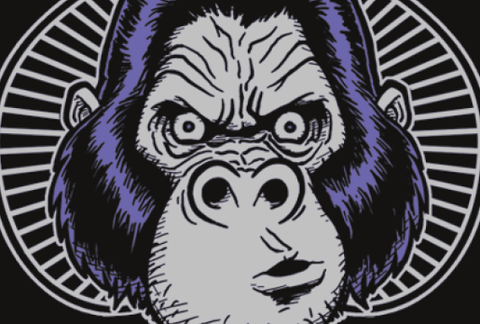 Bicycle Playing Cards - (Foil back) Silverback Gorillas by Albino Dragon