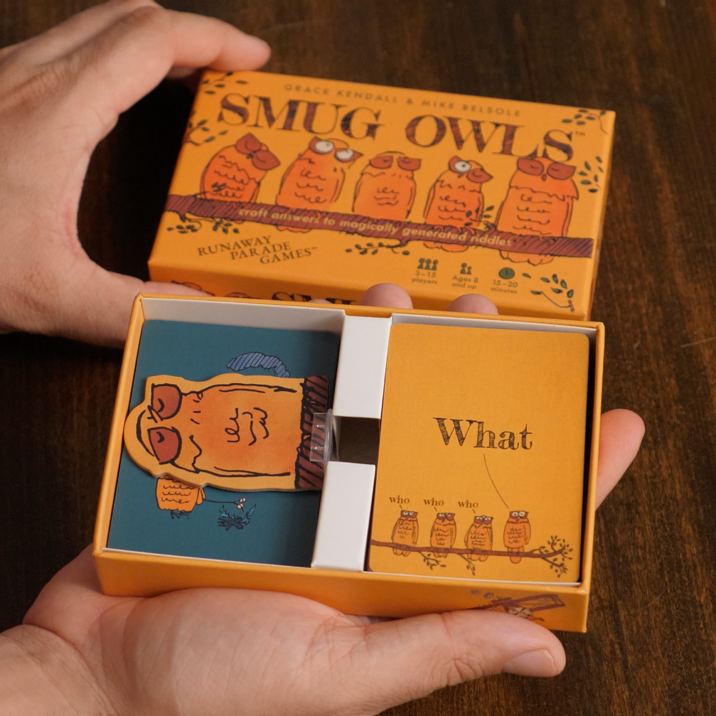 Smug Owls - A Party Game of Riddles - Runaway Parade Games