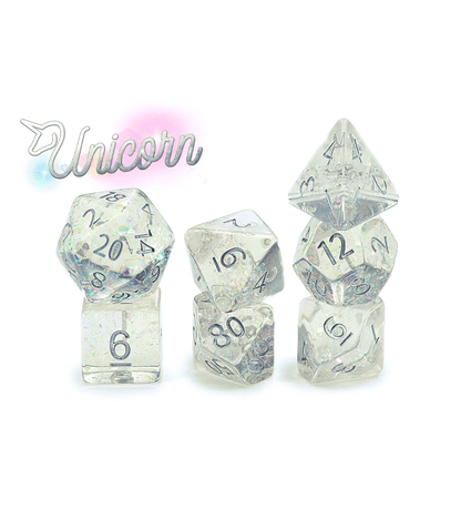 “Unicorn” Holographic Dice - Polyhedral 7-Dice Set