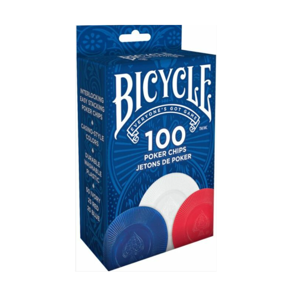 Poker Chips: 2 Gram Plastic 100ct - Bicycle