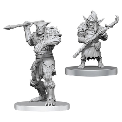Dungeons & Dragons Unpainted Miniatures - BUGBEAR STALKER & GOBLIN HEXER - Nolzur's Marvelous Miniatures - WizKids