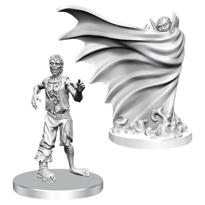 Dungeons & Dragons Unpainted Miniatures - CLASSIC VAMPIRE & CLASSIC ZOMBIE - Nolzur's Marvelous Miniatures - WizKids