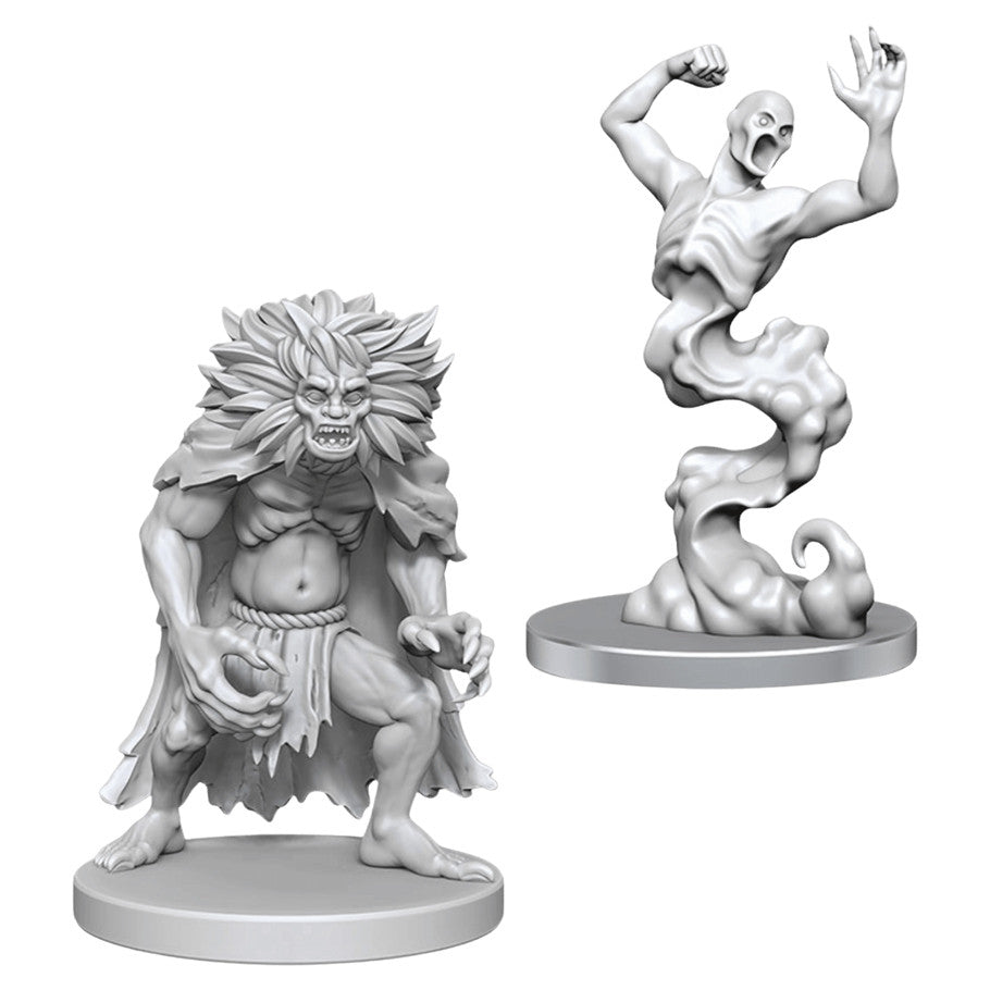 Dungeons & Dragons Unpainted Miniatures - CLASSIC WIGHT & CLASSIC WRAITH - Nolzur's Marvelous Miniatures - WizKids