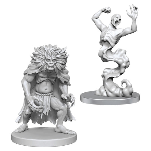 Dungeons & Dragons Unpainted Miniatures - CLASSIC WIGHT & CLASSIC WRAITH - Nolzur's Marvelous Miniatures - WizKids