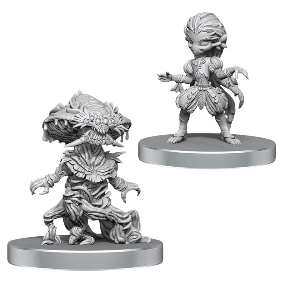 Pathfinder Battles - Unpainted Miniatures - FUNGUS LESHY & SEAWEED LESHY - Deep Cuts - WizKids