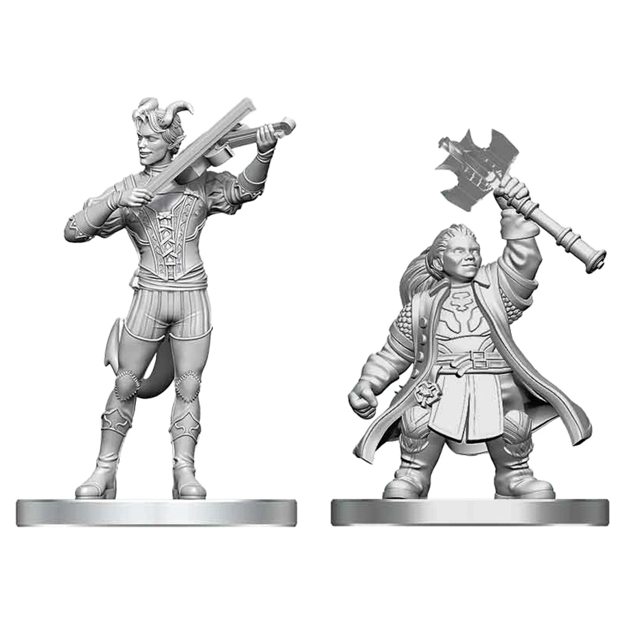 Dungeons & Dragons - Tiefling Bard & Dwarf Cleric - Nolzur's Marvelous Miniatures