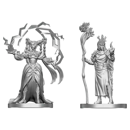 Dungeons & Dragons - Human Druid & Elf Sorcerer - Nolzur's Marvelous Miniatures