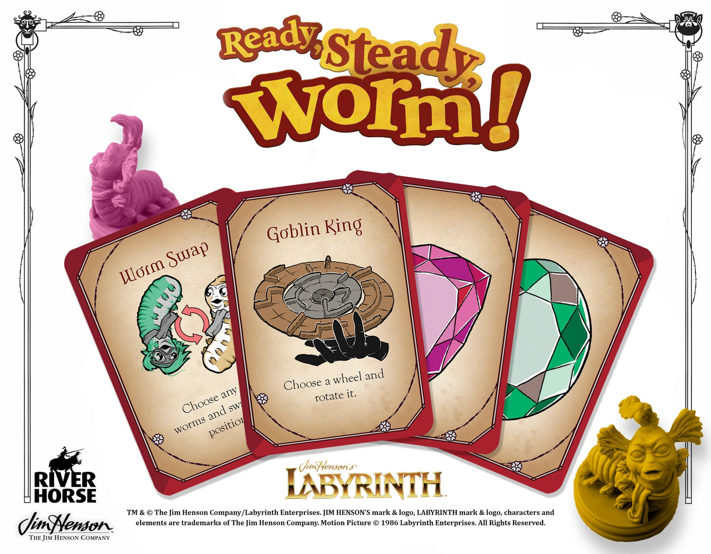 Jim Henson's Labyrinth - Ready, Steady, Worm! - Board Game - River Horse
