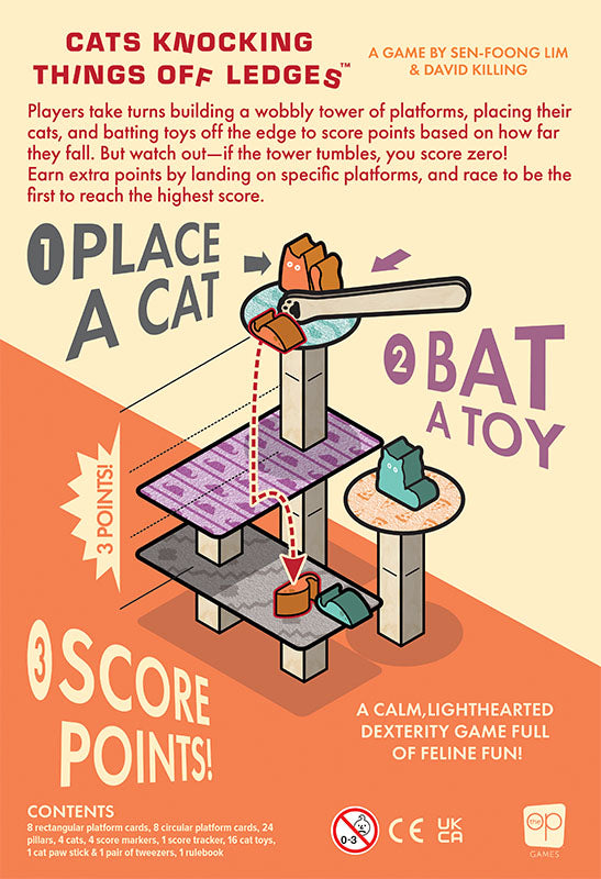 Cats Knocking Things off Ledges - A Mischief and Balance Board Game - The OP Games