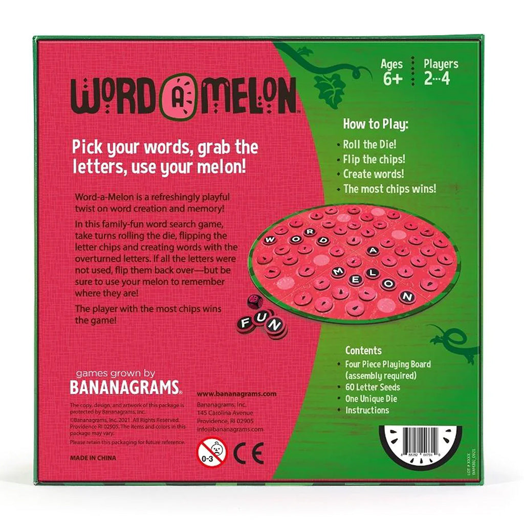 Word-A-Melon - A Rollin' Flippin' Slice of Fun Word Game - Banagrams