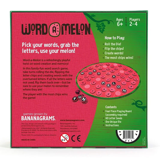 Word-A-Melon - A Rollin' Flippin' Slice of Fun Word Game - Banagrams