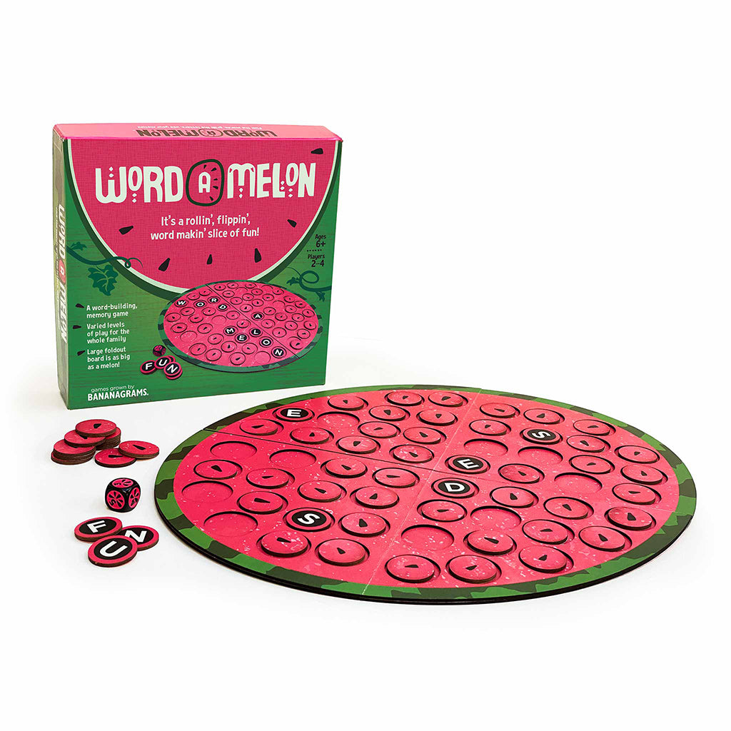 Word-A-Melon - A Rollin' Flippin' Slice of Fun Word Game - Banagrams