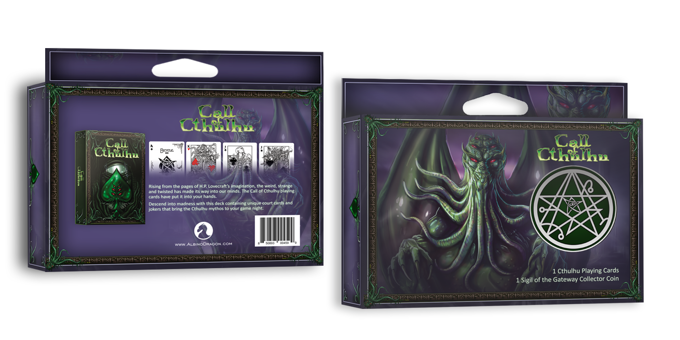 Assorted Licensed Playing Card Gift Sets - Collector Boxes with Deck of Playing Cards and a Collector Coin - Albino Dragon