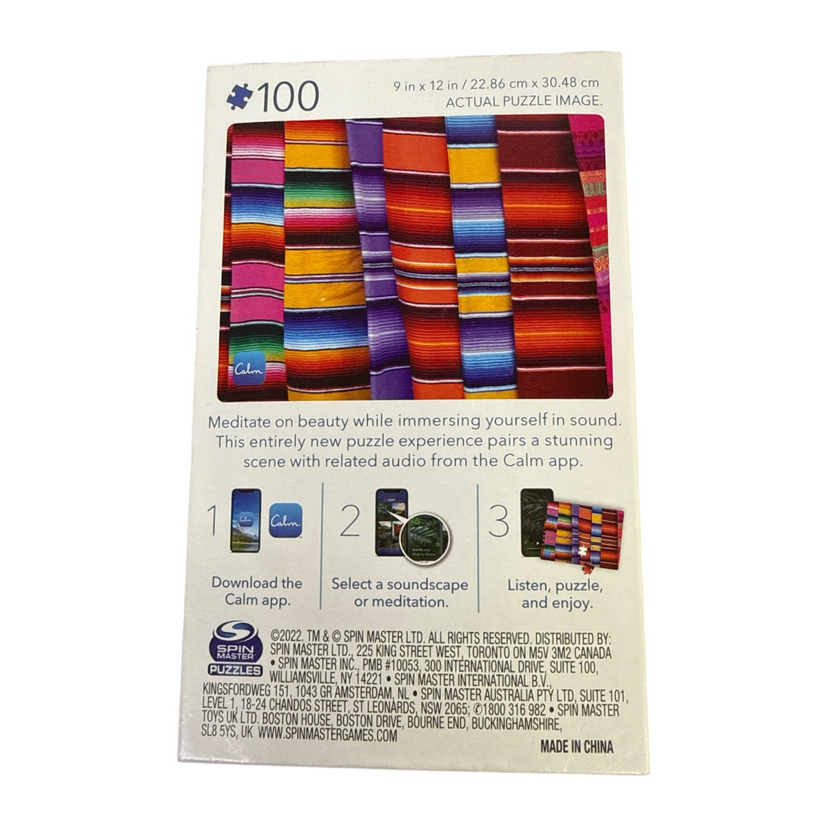 Calm on the Go - 100 pc Puzzle - Colorful Blankets