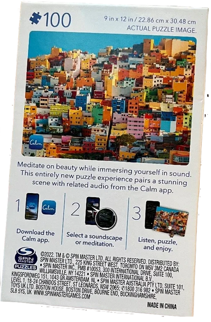 Calm on the Go - 100 pc Puzzle - Brightly Colored Houses