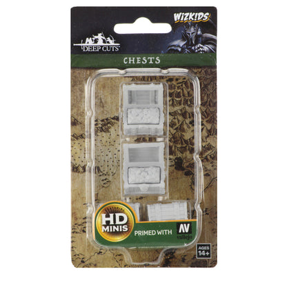 WizKids Unpainted Miniatures - Treasure Chests - Deep Cuts