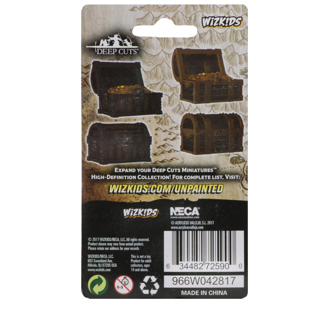 WizKids Unpainted Miniatures - Treasure Chests - Deep Cuts
