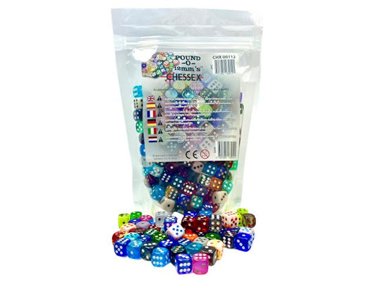 Chessex - Pound-O-12mm d6 Dice - 1 Lb of 12 mm d6s - Bulk Dice image 0