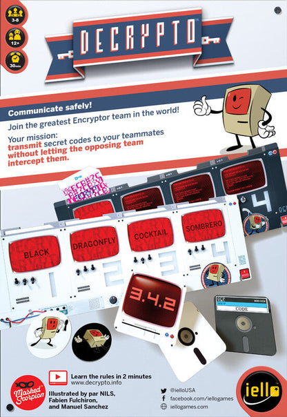 Decrypto - Communicate Safely - Decryption Co-Op Game - Masked Scorpion / IELLO
