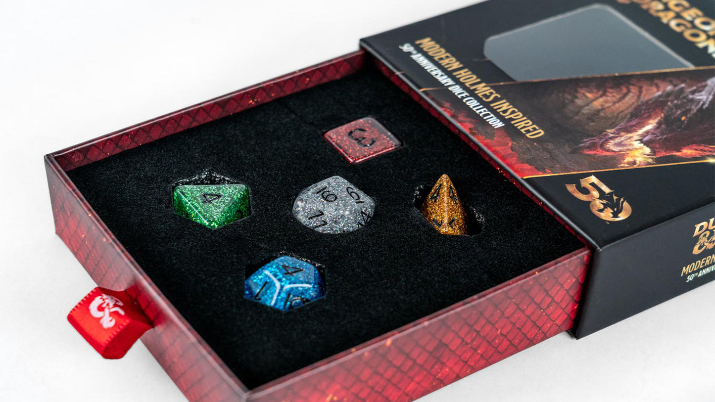 D&D 50th Anniversary Modern Holmes Inspired Set - Fanroll Dice