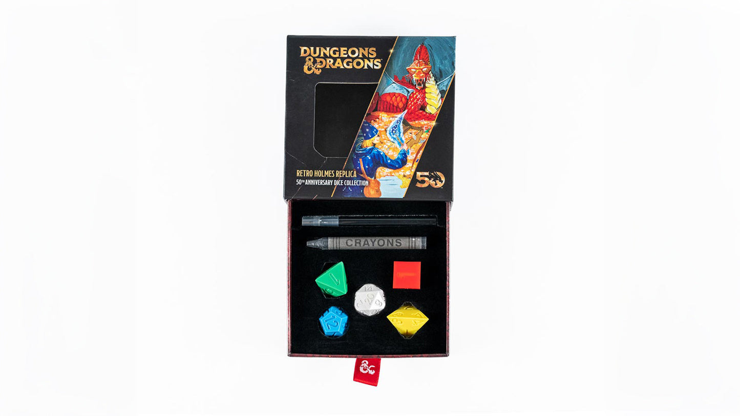 D&D 50th Anniversary Retro Holmes Replica Set - Fanroll Dice