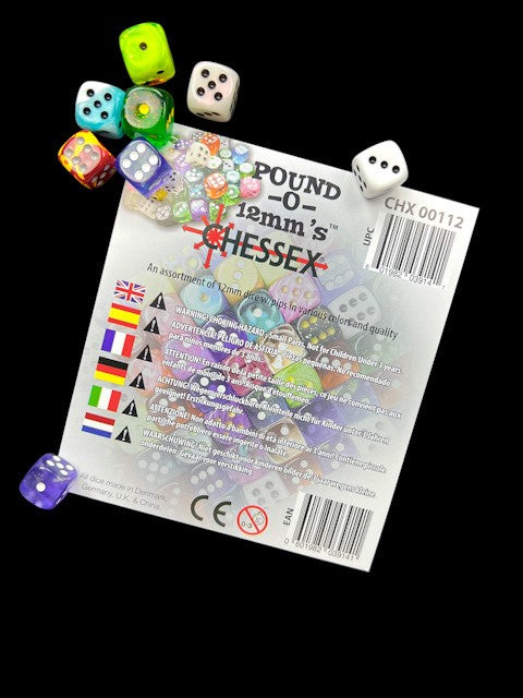 Chessex - Pound-O-12mm d6 Dice - 1 Lb of 12 mm d6s - Bulk Dice image 1