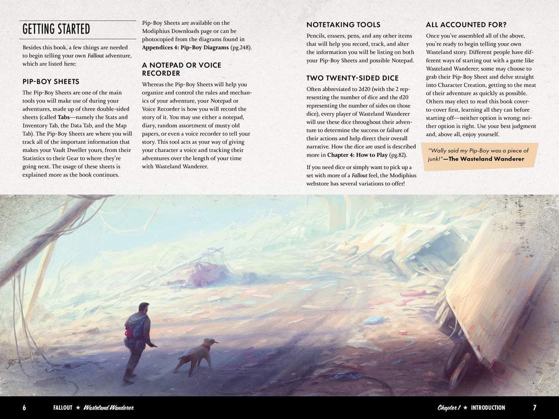 Fallout The Roleplaying Game: Wasteland Wanderer - Solo RPG - Modiphius Entertainment
