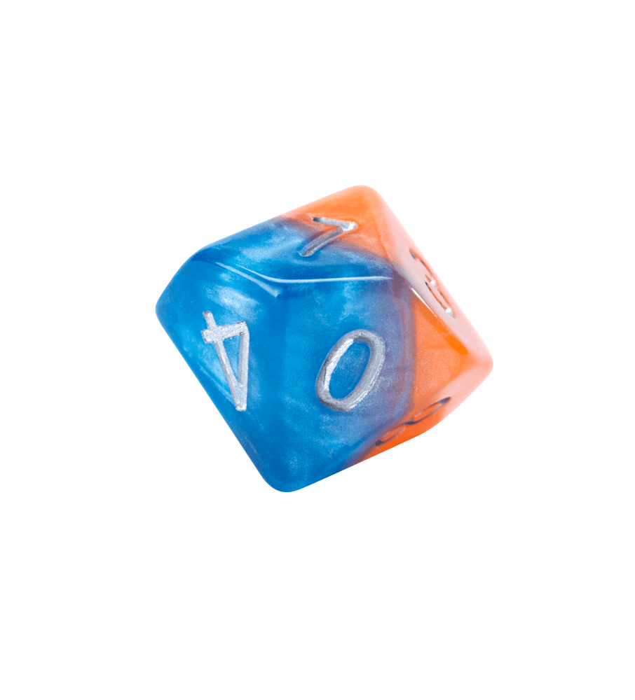 “Fire & Dice” Halfsies Dice - Polyhedral 7-Dice Set