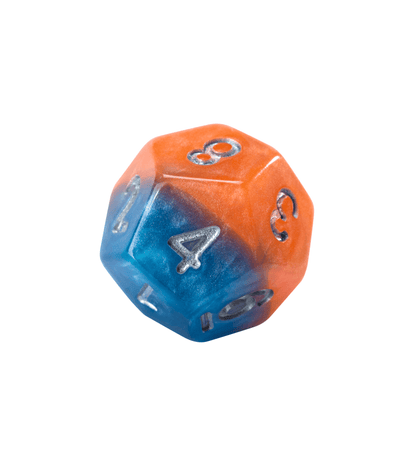 “Fire & Dice” Halfsies Dice - Polyhedral 7-Dice Set