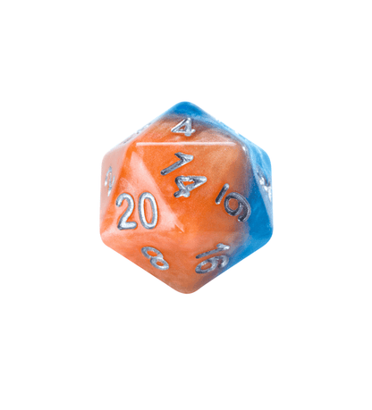 “Fire & Dice” Halfsies Dice - Polyhedral 7-Dice Set