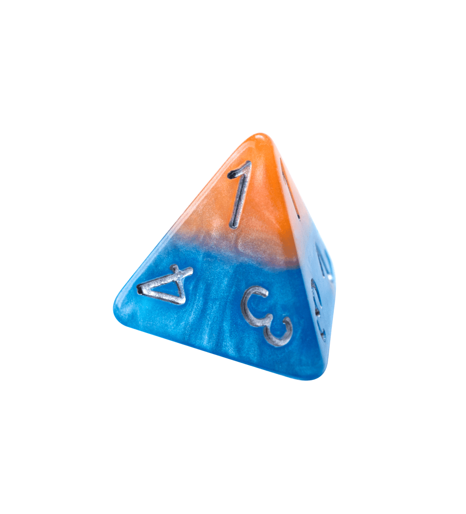 “Fire & Dice” Halfsies Dice - Polyhedral 7-Dice Set