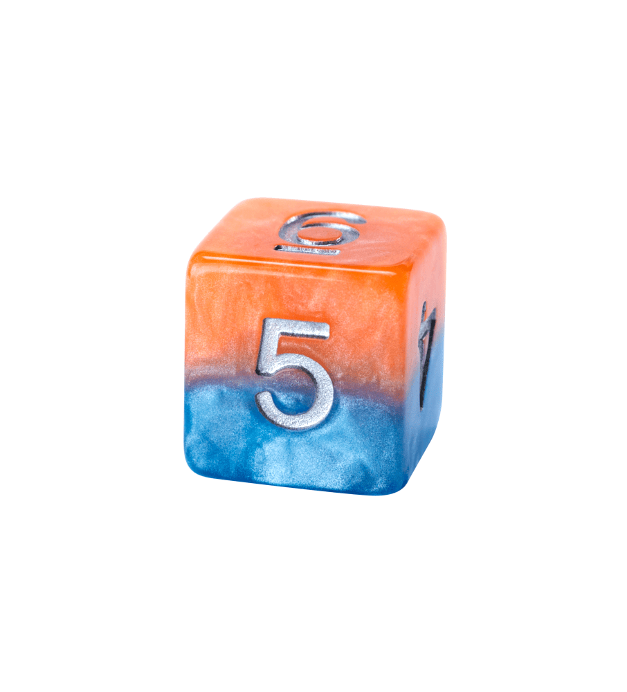 “Fire & Dice” Halfsies Dice - Polyhedral 7-Dice Set