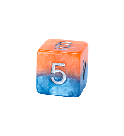 “Fire & Dice” Halfsies Dice - Polyhedral 7-Dice Set
