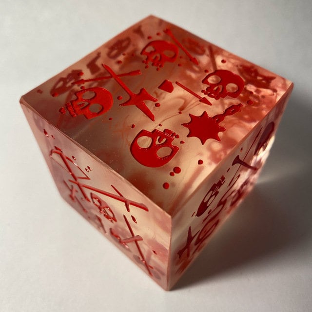 Massive Gelatinous Cube - 2" Mini/Die In One - Various - Severed Books and Toys