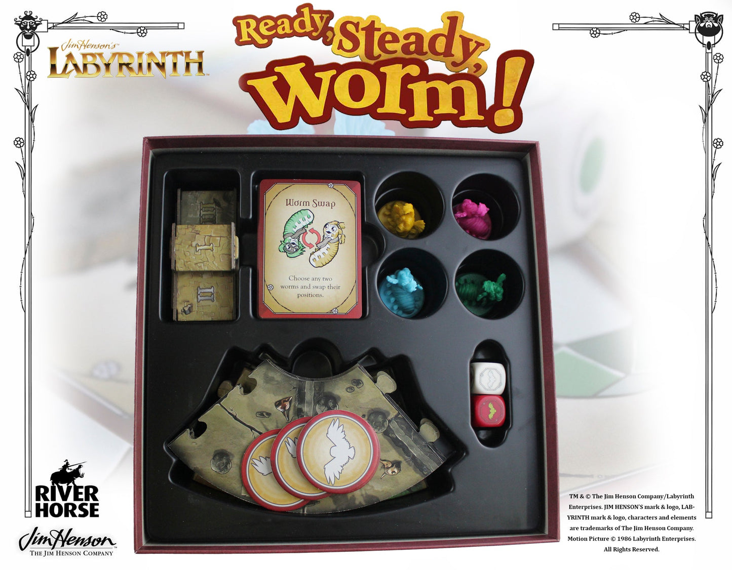 Jim Henson's Labyrinth - Ready, Steady, Worm! - Board Game - River Horse