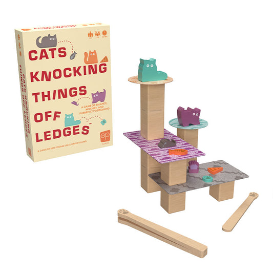 Cats Knocking Things off Ledges - A Mischief and Balance Board Game - The OP Games