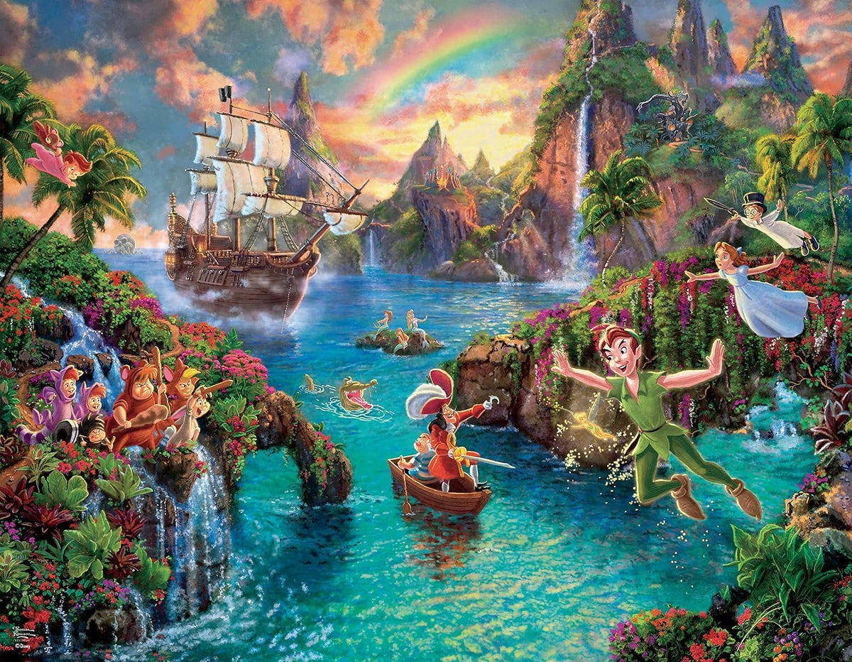 Disney Thomas Kinkade Studios - Tangled, Peter Pan, Cinderella, Mickey & Minnie Hollywood 500 x 4 Puzzle