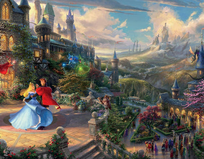 Disney Thomas Kinkade Studios - Tangled, Peter Pan, Cinderella, Mickey & Minnie Hollywood 500 x 4 Puzzle