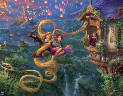 Disney Thomas Kinkade Studios - Tangled, Peter Pan, Cinderella, Mickey & Minnie Hollywood 500 x 4 Puzzle