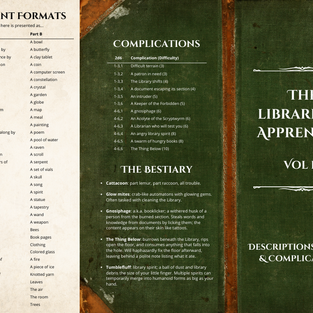 The Librarian's Apprentice - A Solo Roleplaying Game Adventure - Almost Bedtime Theater