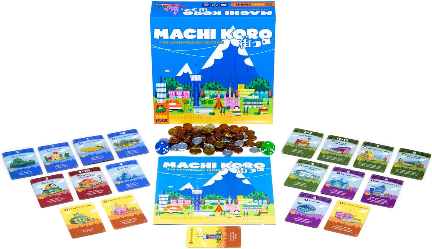 Machi Koro 1st Edition - 5th Anniversary Edition - The Card Game - Pandasaurus Games