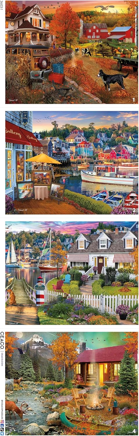 4 x 500 pc Jigsaw Puzzles - David Maclean + Poster