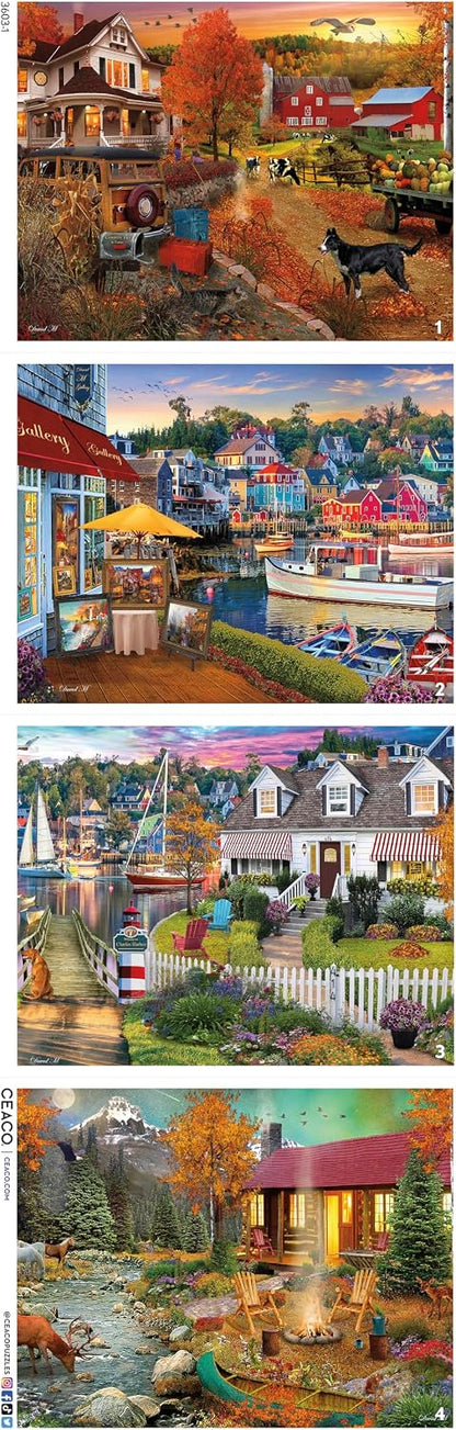 4 x 500 pc Jigsaw Puzzles - David Maclean + Poster