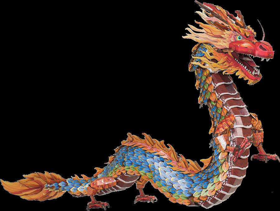 Giant Dragon Puzzle Model Kit - Dual Tone