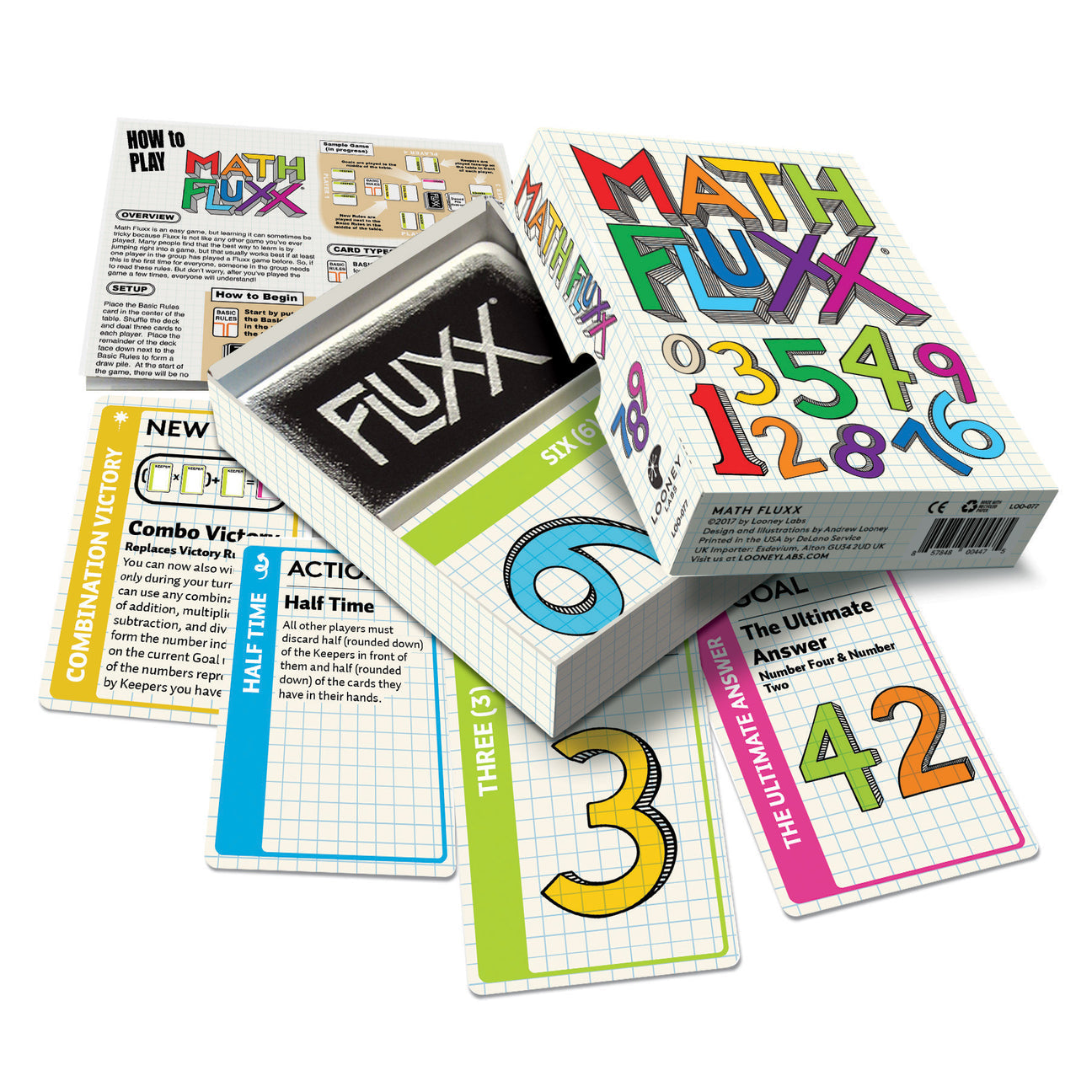 Looney Labs -  Math Fluxx -  The Numerical Card Game - LOO077