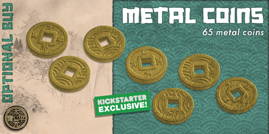 Rising Sun - The Miniatures Board Game Accessory - Deluxe Metal Coins - CMON Games