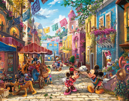 Disney Thomas Kinkade Studios - Alice, DuckTales, Moana, Mickey & Friends 500 x 4 Puzzle