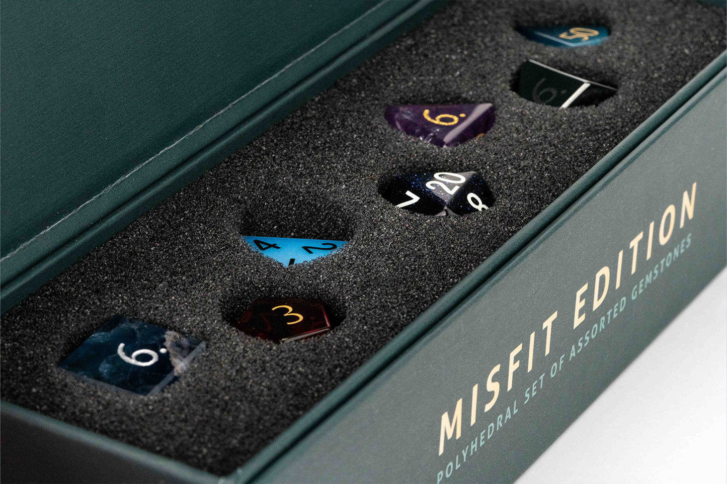 Mystic Mines Misfit Gemstone 7 Polyhedral Dice Set - Fanroll Dice