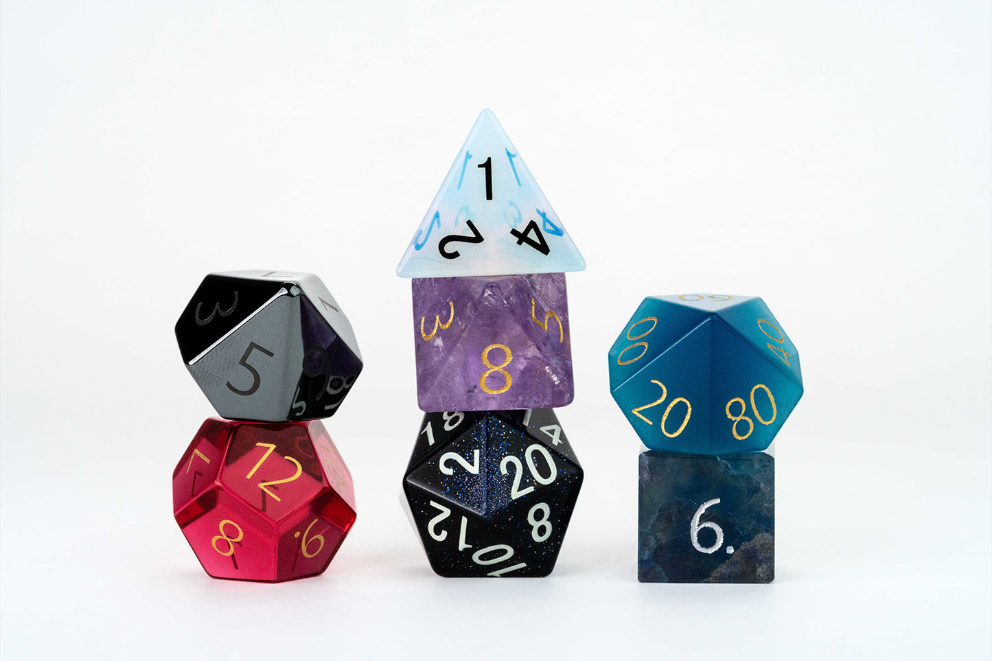 Mystic Mines Misfit Gemstone 7 Polyhedral Dice Set - Fanroll Dice